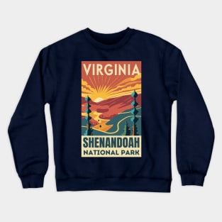 A Vintage Travel Art of the Shenandoah National Park - Virginia - US Crewneck Sweatshirt